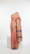 Blush Pink Handloom Katan Saree