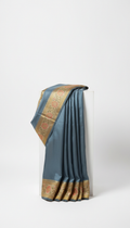 Slate Indigo Silk Wedding Saree