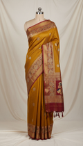 Chanderi cotton saree with silk border